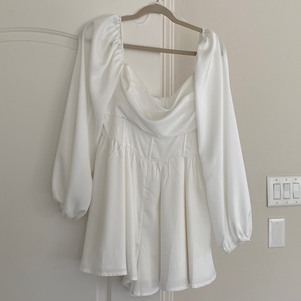 Princess Polly Lillie Long Sleeve Romper White